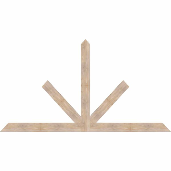 Ekena Millwork Saratoga Smooth Timber Gable Bracket, Douglas Fir, 108"W x 58"H x 3 1/2"D x 5 1/2"F, 13/12 Pitch GBW108X58X0406SAR00SDF - main